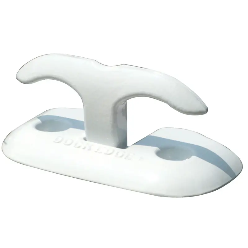 6-Inch Flip-Up White Dock Cleat – Low-Profile Mounting 1