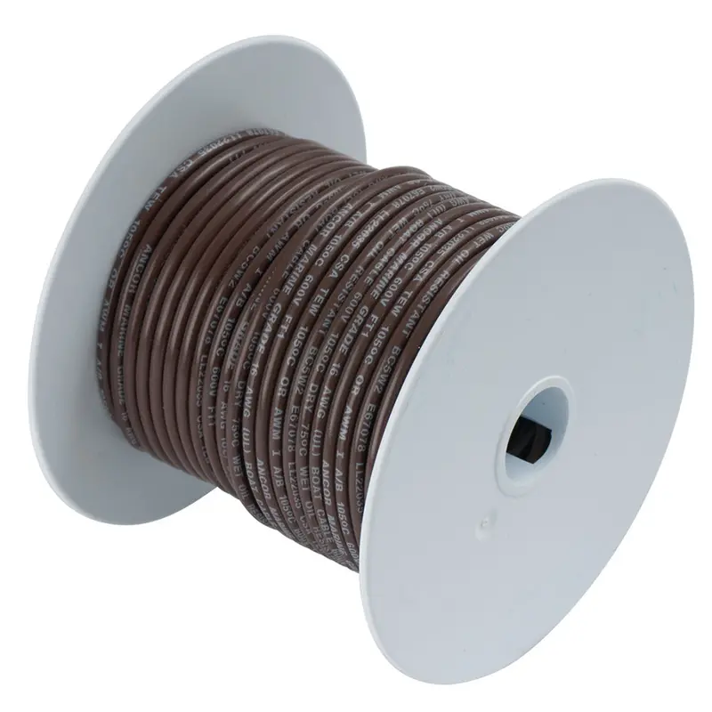 Ancor 12 Awg Brown Tinned Copper Marine Wire – 100-Foot Roll [106210] 1
