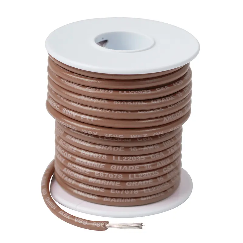 Ancor Tan Tinned Copper Wire – 16 Awg, 100-Foot Spool (Model 101810) 1
