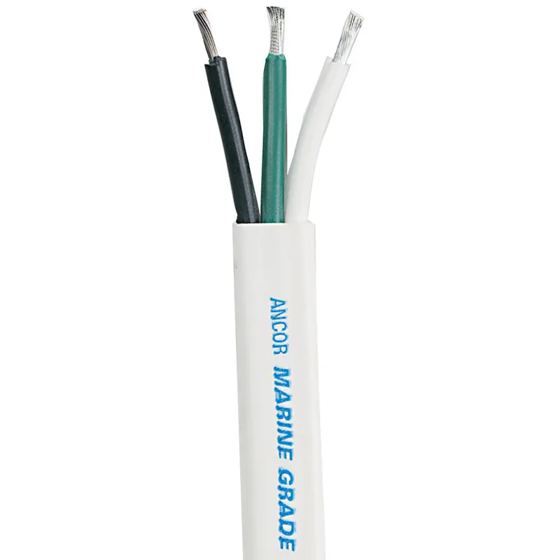 Ancor Triplex Marine Wiring Cable – 12 Awg, 3-Conductor (White/Black/Green), Sold By The Foot 1