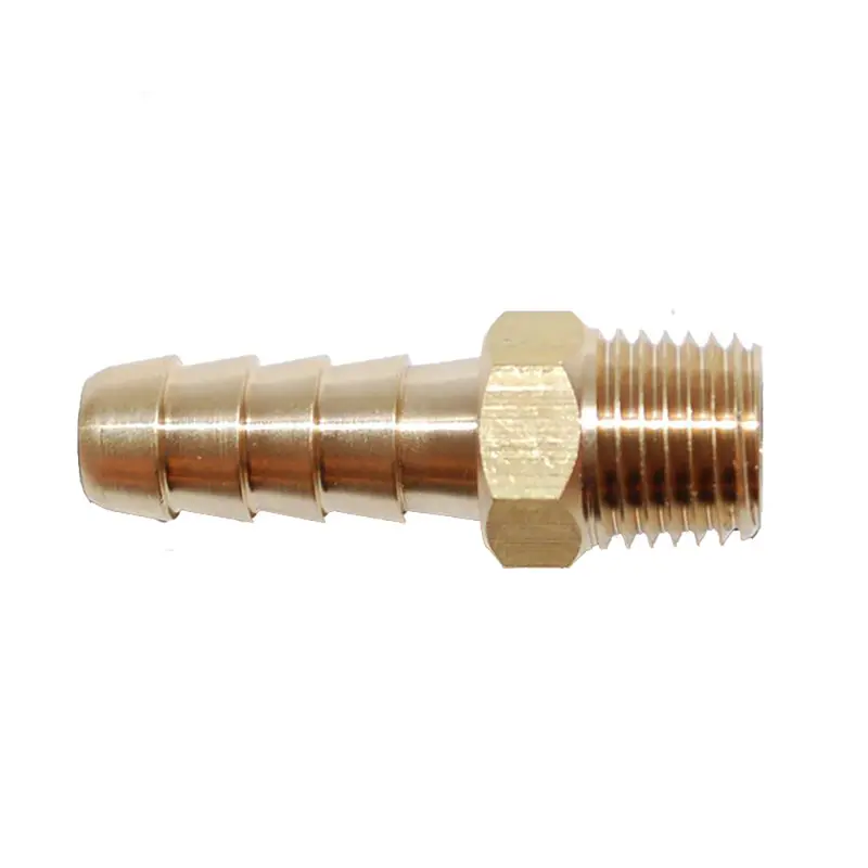 Attwood 1/4" Npt To 5/16" Barb Brass Fuel Hose Connector (88Fbm101-6) 1