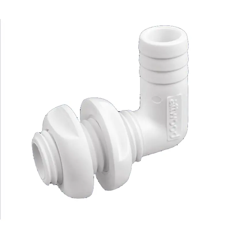 Attwood 90° Thru-Hull Fitting – White Plastic, 1-1/8" Id, Nmea-Compliant [3879-3] 1