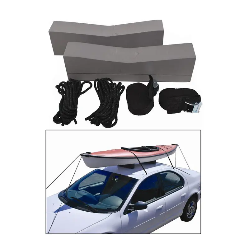 Attwood Kayak Car-Top Carrier Kit With Adjustable Cradles And Tie-Downs (11438-7) 1