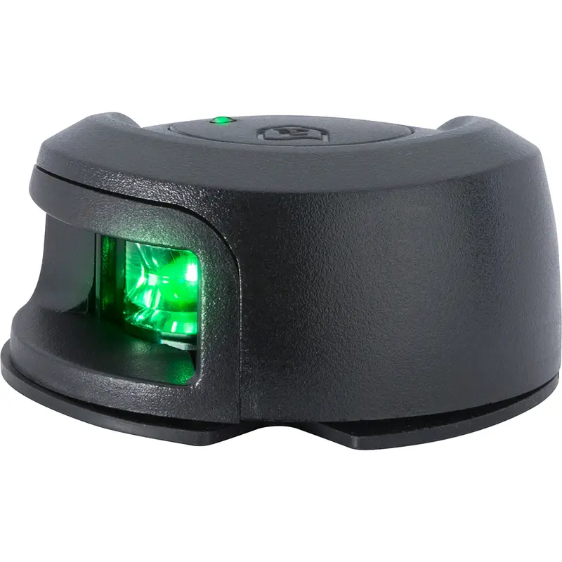 Attwood Lightarmor Nv2012Pbg-7 Deck-Mount Starboard (Green) Navigation Light – Black Composite, 2Nm 1