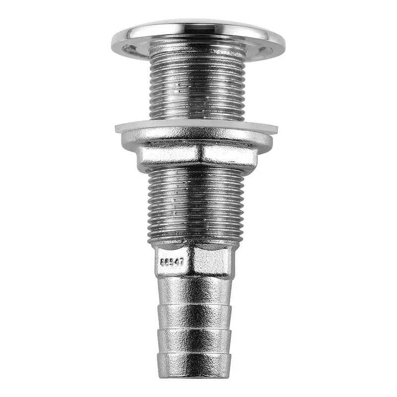 Attwood Stainless Steel Thru-Hull Fitting – Straight Barbed, 3/4" Inner Diameter – Model 66547-3 1