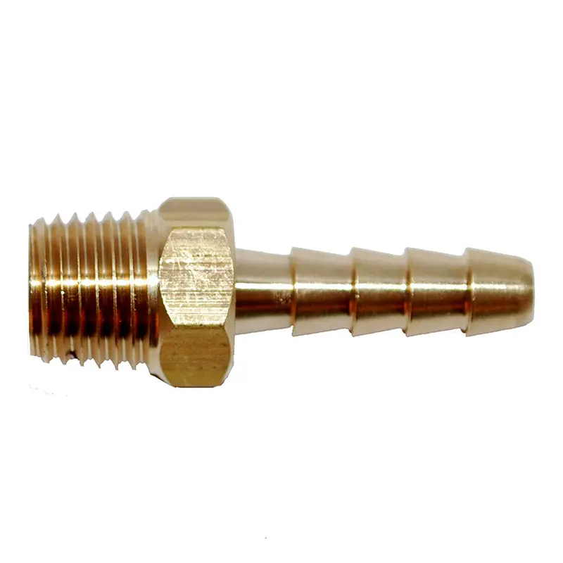 Attwood Universal 1/4" Npt To 3/8" Barb Brass Fuel Fitting For Flexible Lines 1