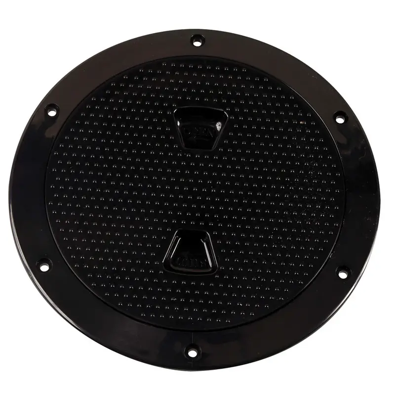 Beckson 6-Inch Non-Skid Screw-Out Deck Plate – Black Anodized Aluminum (Model Dp62-B) 1
