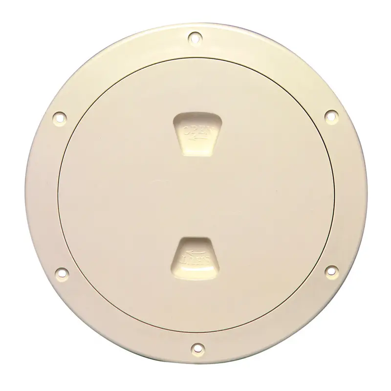 Beckson 6-Inch Recessed Screw-Out Deck Plate – Beige Anodized Aluminum (Model Dp60-N) 1
