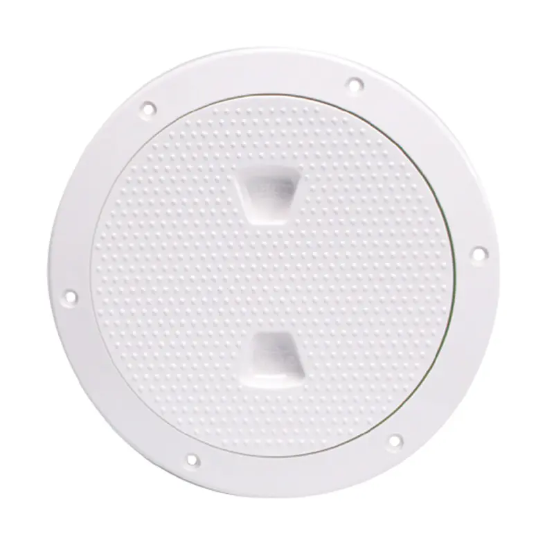 Beckson 6-Inch Textured Non-Skid Screw-Out Deck Plate – White Anodized Aluminum (Model Dp62-W) 1