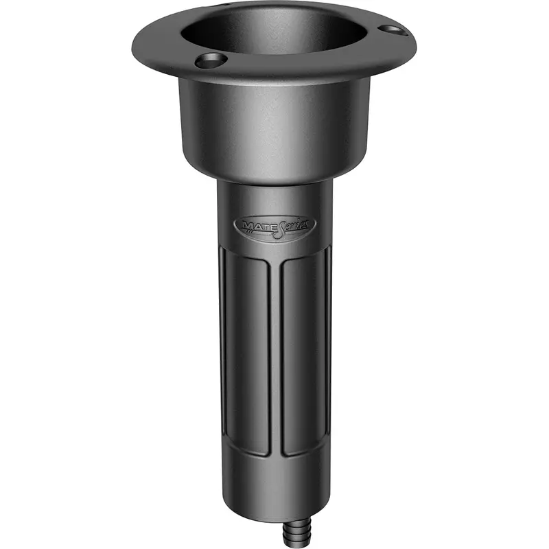 Black Plastic Round Cup Holder With Drain And No Rods – Mate Series [P1000Db] 1