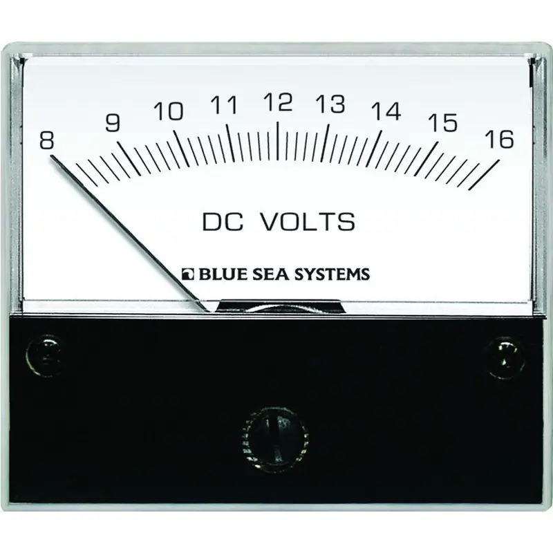 Blue Sea 2-3/4" Analog Dc Voltmeter — 8–16V Range (Model 8003) 1