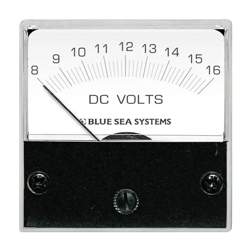 Blue Sea 2" Analog Micro Voltmeter — 8–16V Dc Range (Model 8028) 1