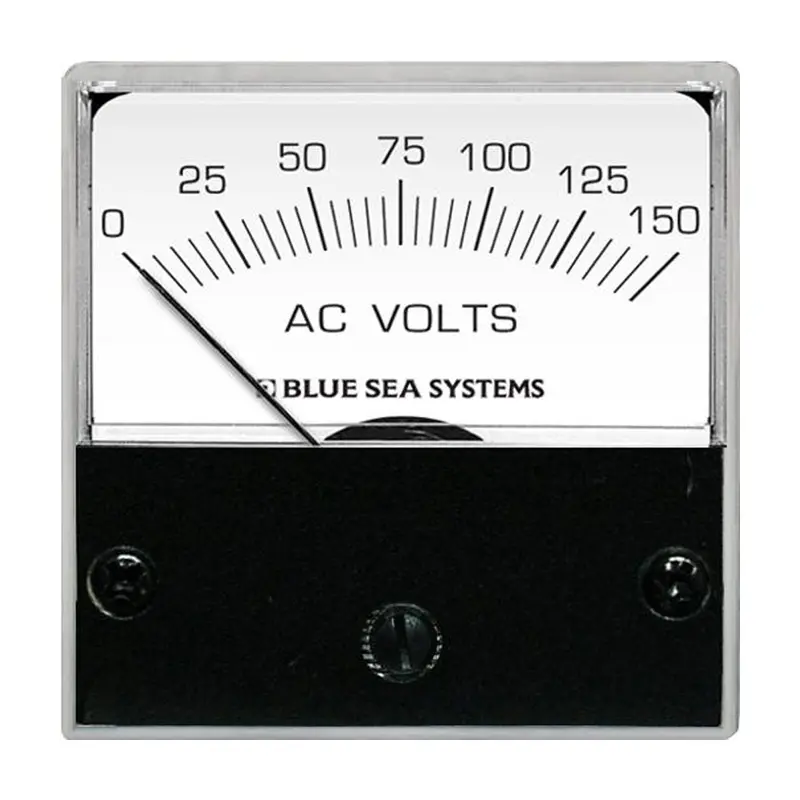 Blue Sea 8244 Ac Analog Micro Voltmeter – 2" Face, 0–150V Ac, Compact Panel Gauge 1