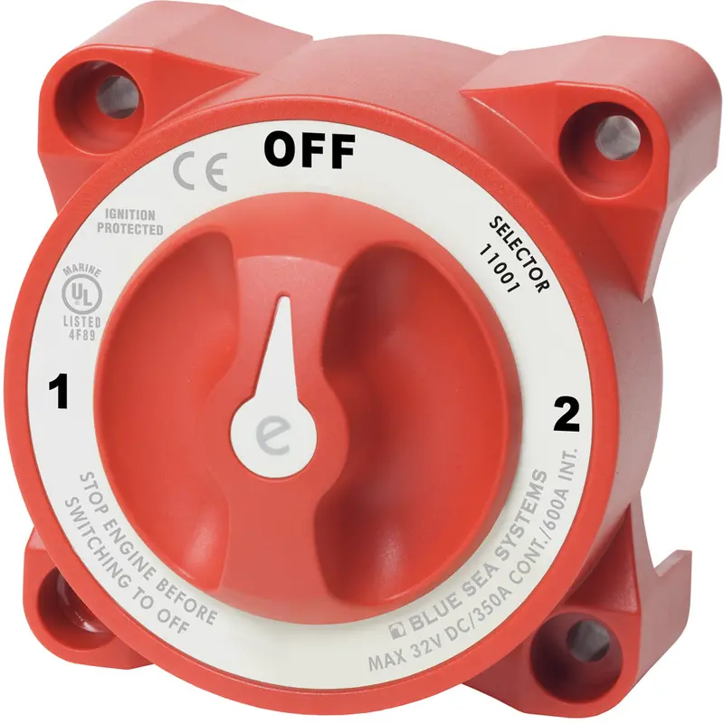 Blue Sea E-Series 3-Position Battery Switch With Alternator Field Disconnect – Model 11001 1