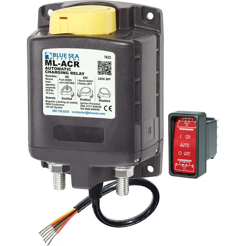 Blue Sea Ml-Series 12V Heavy-Duty Automatic Charging Relay – Model 7622 1