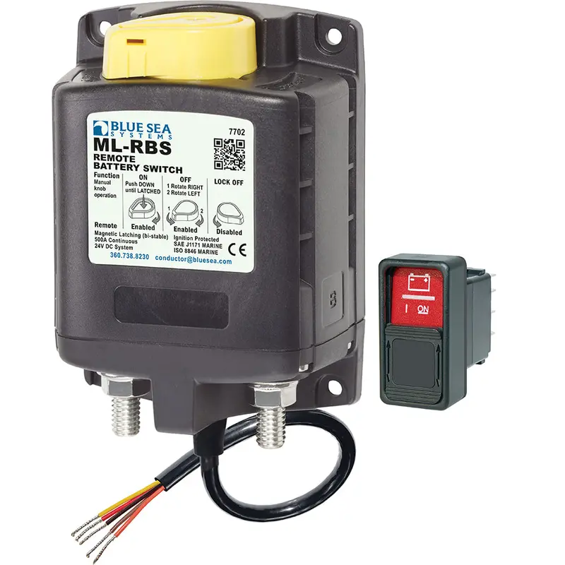 Blue Sea Ml-Series 24V Dc Remote Battery Switch With Manual Override – Model 7702 1