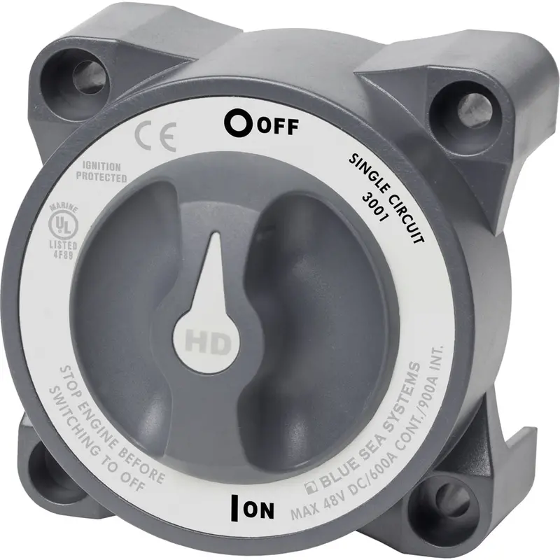 Blue Sea Systems 3001 Hd-Series Battery Switch With Alternator Field Disconnect 1