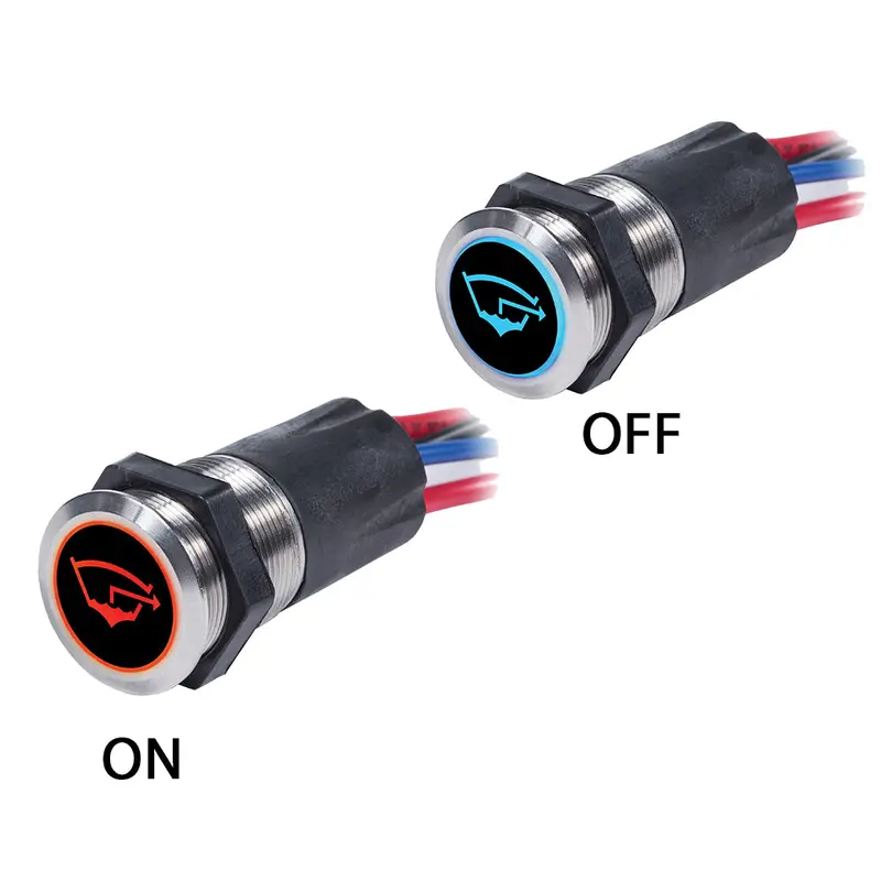 Blue Sea Systems 4180 Backlit Momentary Push Button Switch – Off/On, 15A 1