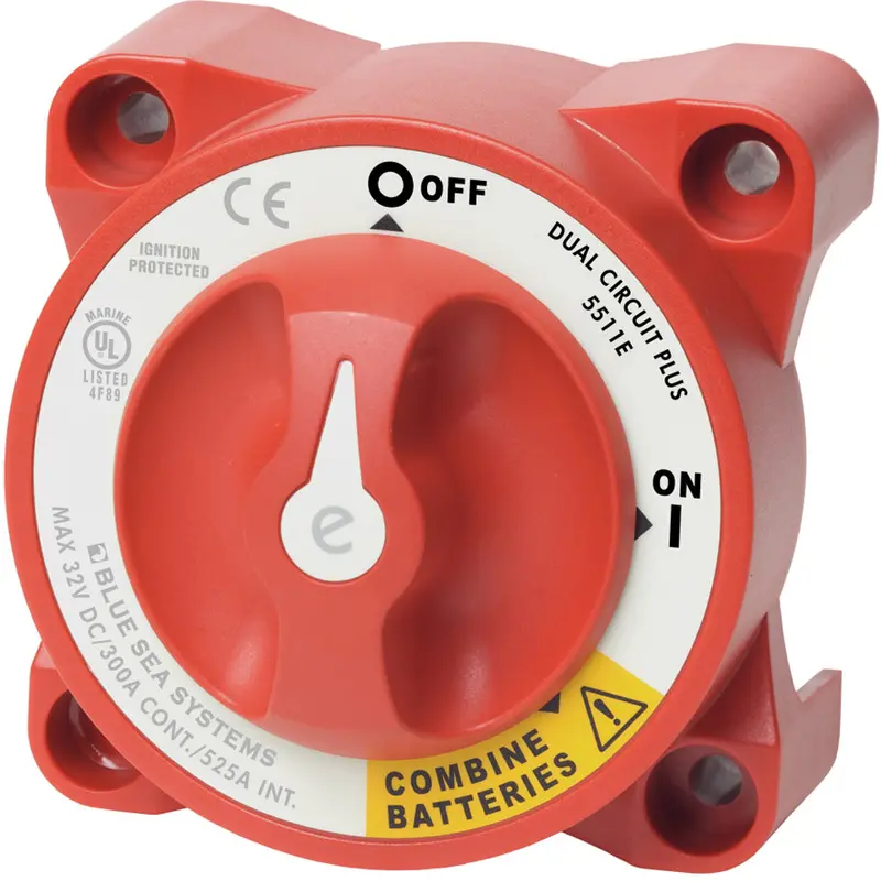 Blue Sea Systems 5511E E-Series Dual-Circuit Plus Battery Switch 1