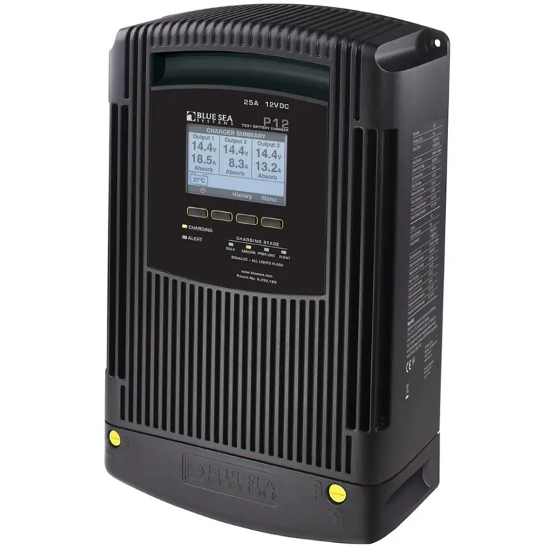 Blue Sea Systems 7531 P12 Battery Charger – 12V Dc, 25A Output – Smart Charging Technology 1
