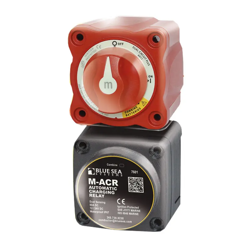 Blue Sea Systems 7649 Mini Add-A-Battery Kit – Compact Dual-Battery Management System [7649003] 1