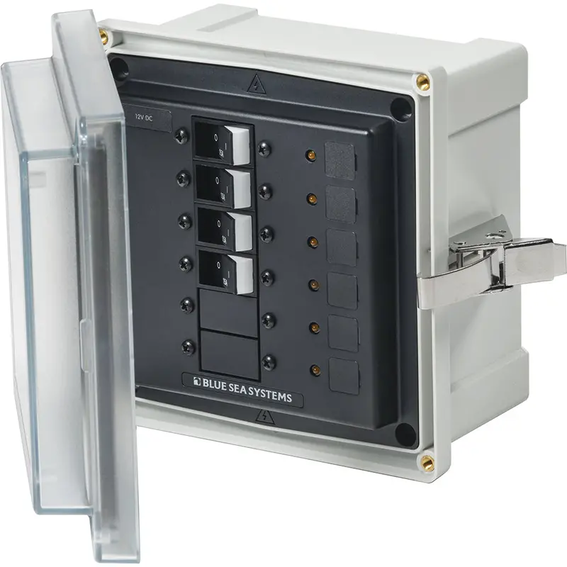 Blue Sea Systems Sms Panel Enclosure – 4-Circuit Dc Distribution (12V/24V) 1