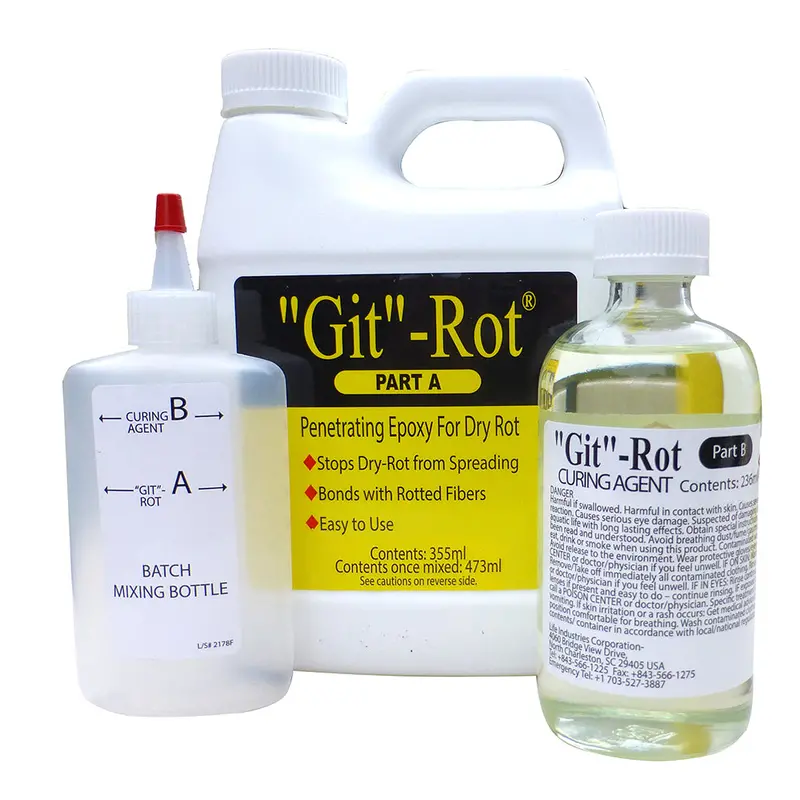 Boatlife Git Rot Treatment Kit – Pint Size For Larger Repair Areas 1