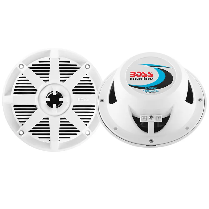 Boss Audio Mr52W Marine Speaker – 5.25" White Full-Range Driver, 150W Max Power, Corrosion-Resistant 1
