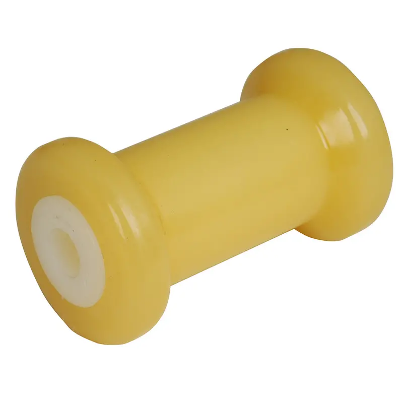 C.E. Smith 5" Gold Tpr Spool Roller With White Solid Bushing – 5/8" Id [29712] 1