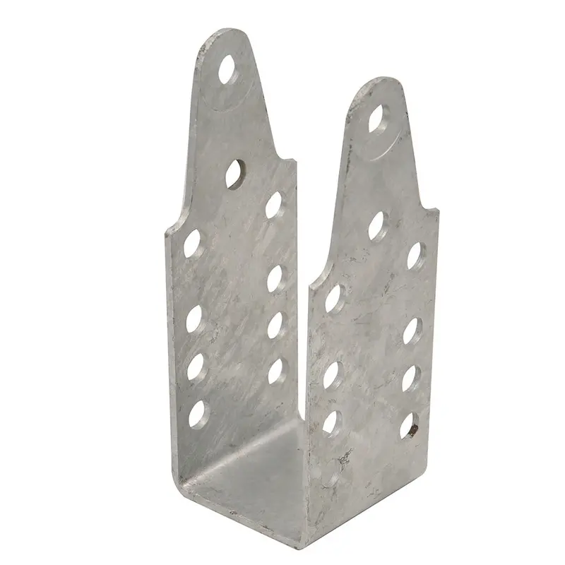 C.E. Smith Galvanized Short Upright Channel Bracket – 9-Inch Strap Bent Design 1