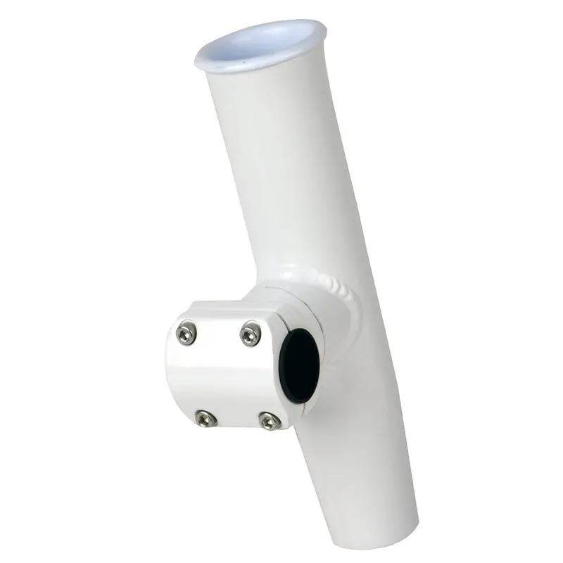 C.E. Smith White Powder-Coated Adjustable Mid-Mount Rod Holder – Fits 1.66" Or 1-1/2" Rods, Includes Sleeve & Hex Key [53775] 1