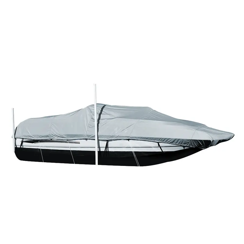 Carver Performance Poly-Guard Custom-Fit Boat Cover – Grey, Designed For 20.5' Sterndrive Deck Boats With Walk-Thru Windshields 1