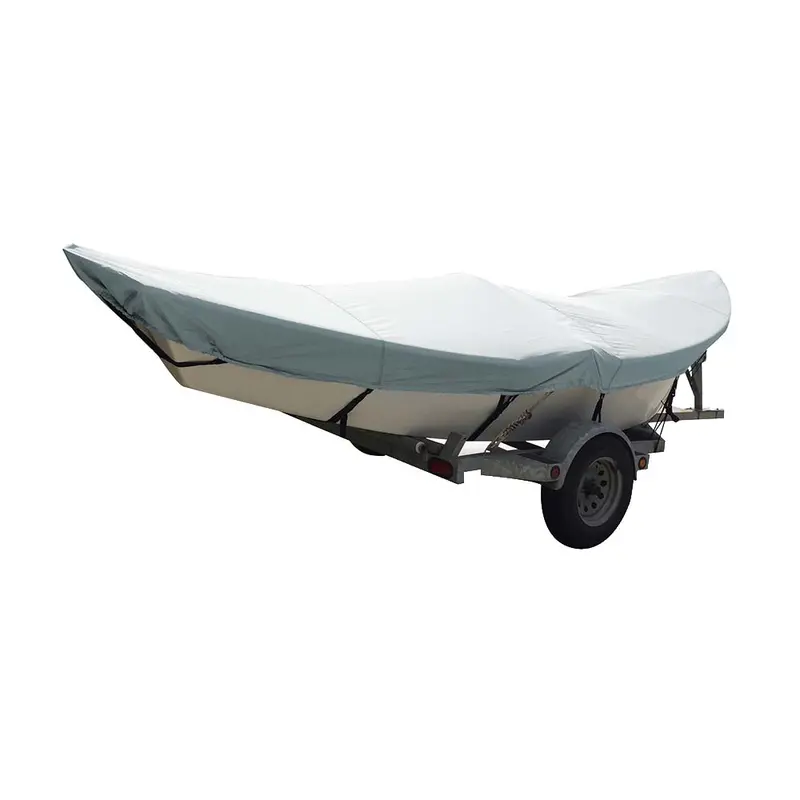 Carver Poly-Flex Ii Grey Styled-To-Fit Boat Cover For 16-Foot Drift Boats [74300F-10] 1