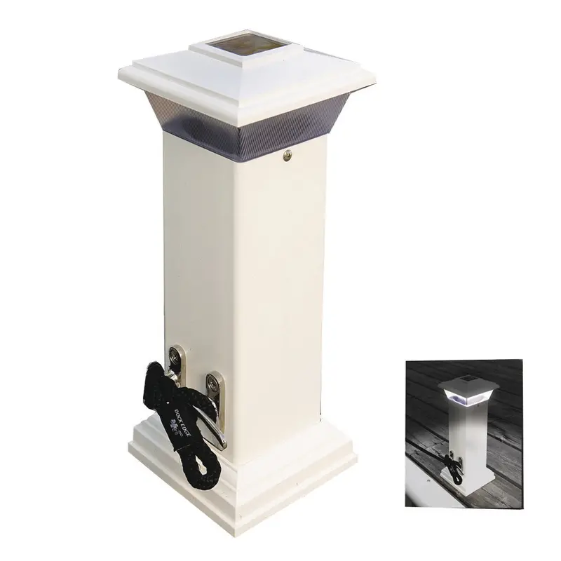 Cleatlite Solar Dock Light With Stainless Steel Mooring Cleat – 12" 1