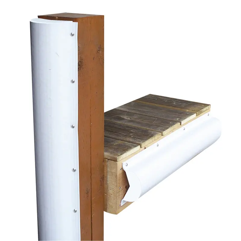 Dock Edge White Piling Bumper – 6-Foot Length, One-End Capped [De1020F] 1
