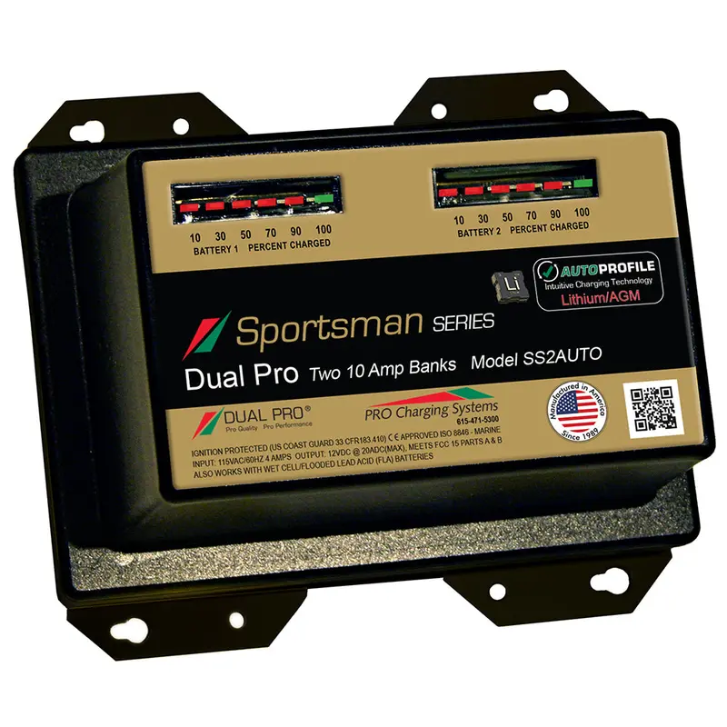 Dual Pro Ss2 Auto 20A Dual-Bank Lithium And Agm Battery Charger 1