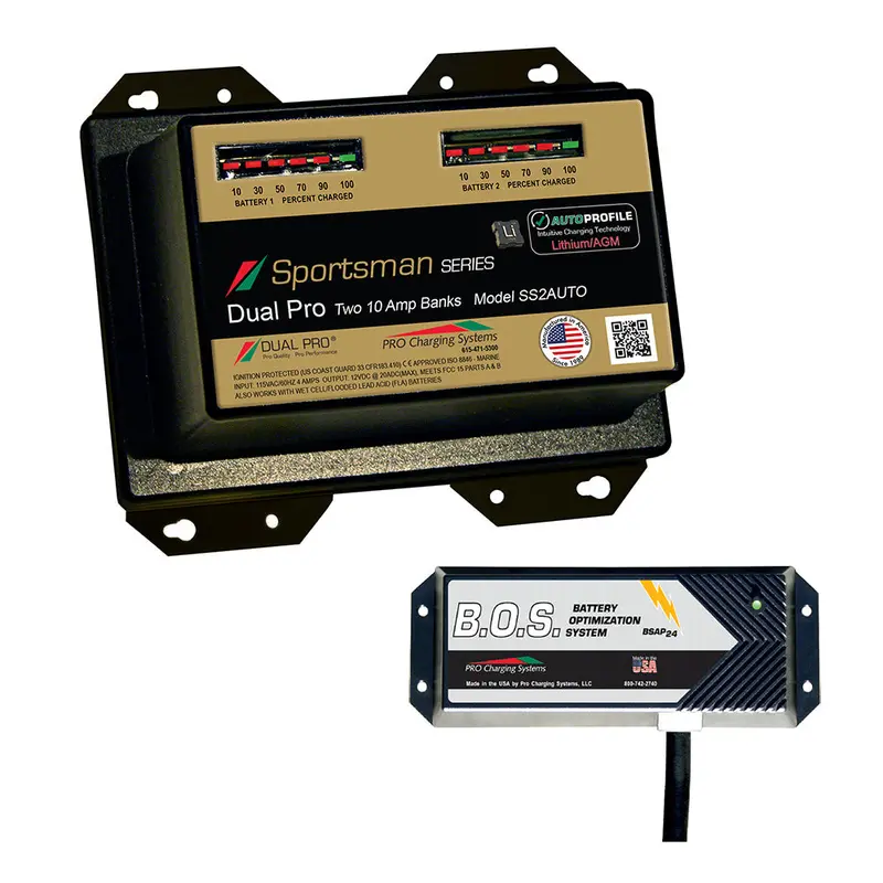 Dual Pro Ss2 Automatic 2-Bank 12V Marine Battery Charger Featuring Dual-Bank Boost-On-Start 1