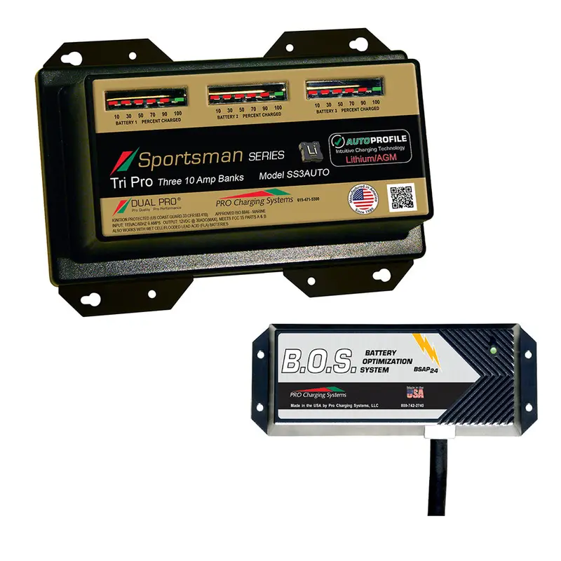 Dual Pro Ss3 Fully Automatic 3-Bank 12V Marine Battery Charger With Dual-Bank Boost-On-Start 1