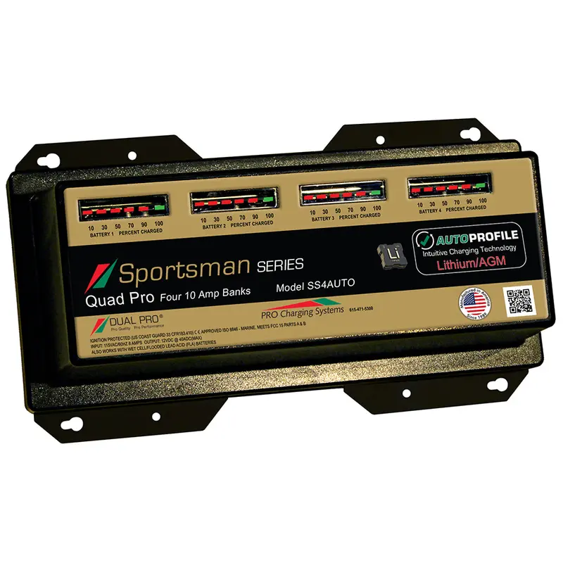 Dual Pro Ss4 Auto 40A Quad-Bank Lithium & Agm Battery Charger 1
