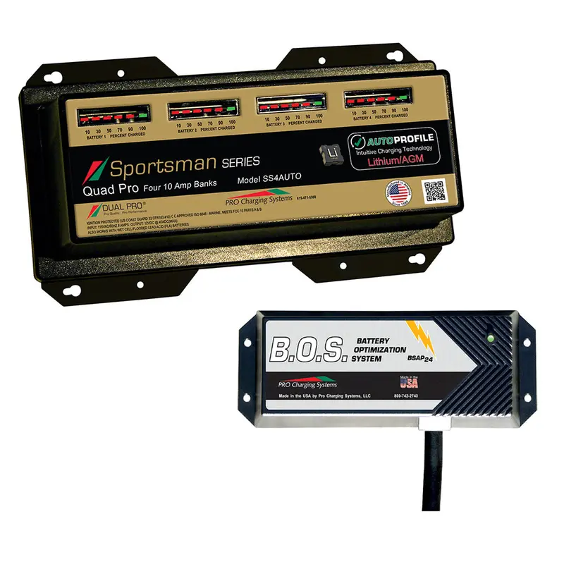Dual Pro Ss4 Automatic 4-Bank 12V Marine Battery Charger With Dual-Bank Boost-On-Start Capability 1