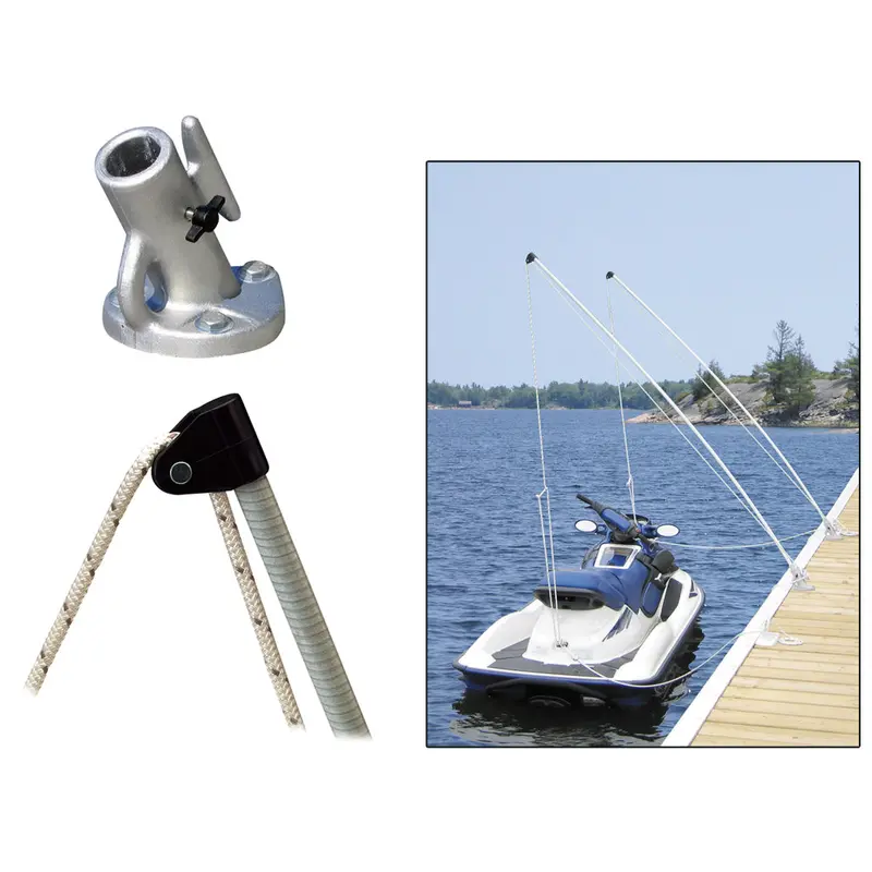Economy 8-Foot Mooring Whips – 2,000 Lb Capacity, Ideal For Boats Up To 18 Feet 1