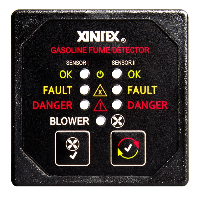 Fireboy-Xintex Dual-Channel Gasoline Fume Detector With Blower Control – 12/24V [G-2Bb-R] 1