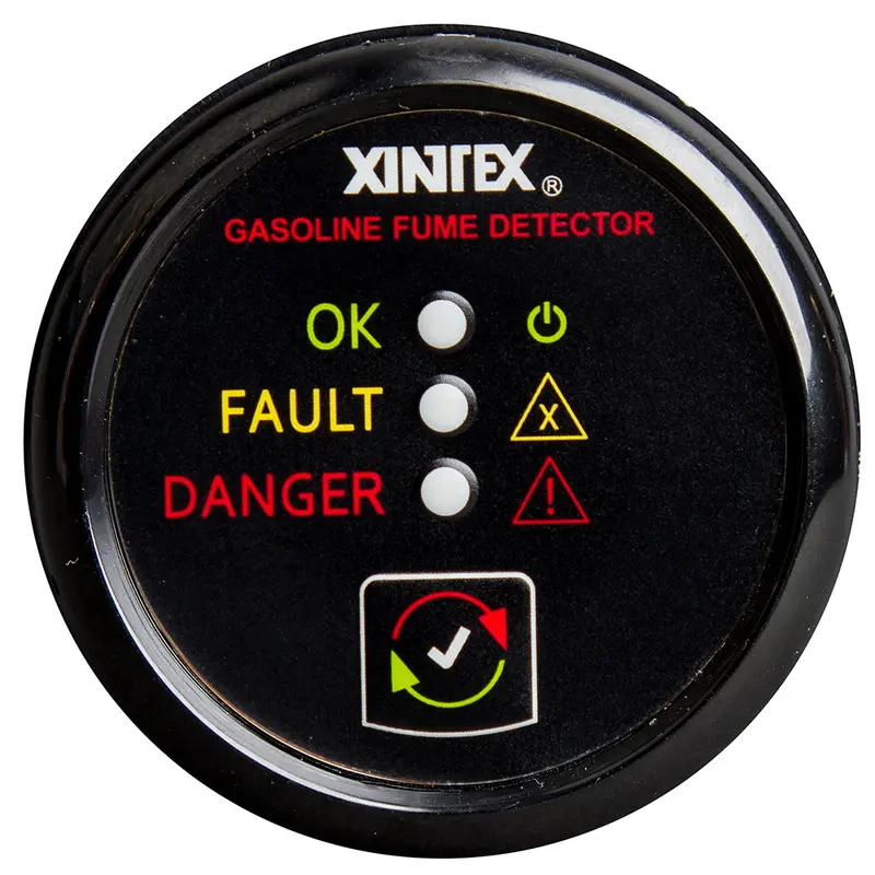Fireboy-Xintex Gasoline Fume Detector – Black Bezel, 12/24V [G-1B-R] 1