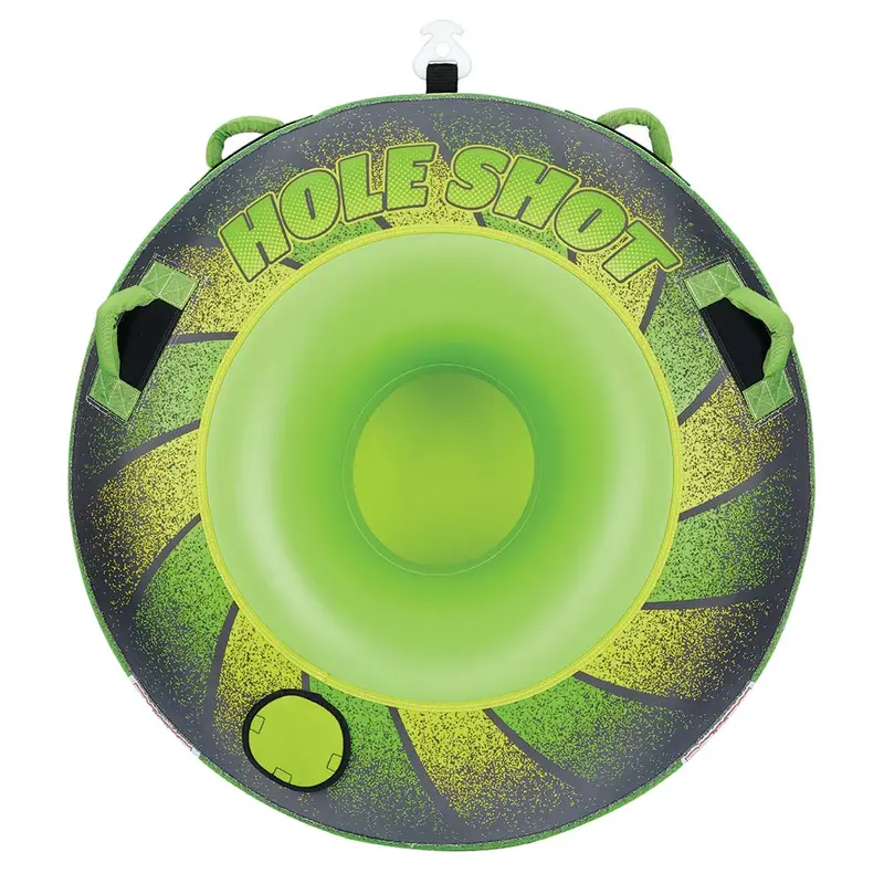 Full Throttle Single-Rider Hole Shot Inflatable Towable Tube – Durable, Fun-Focused Design, Green [302000-400-001-21] 1