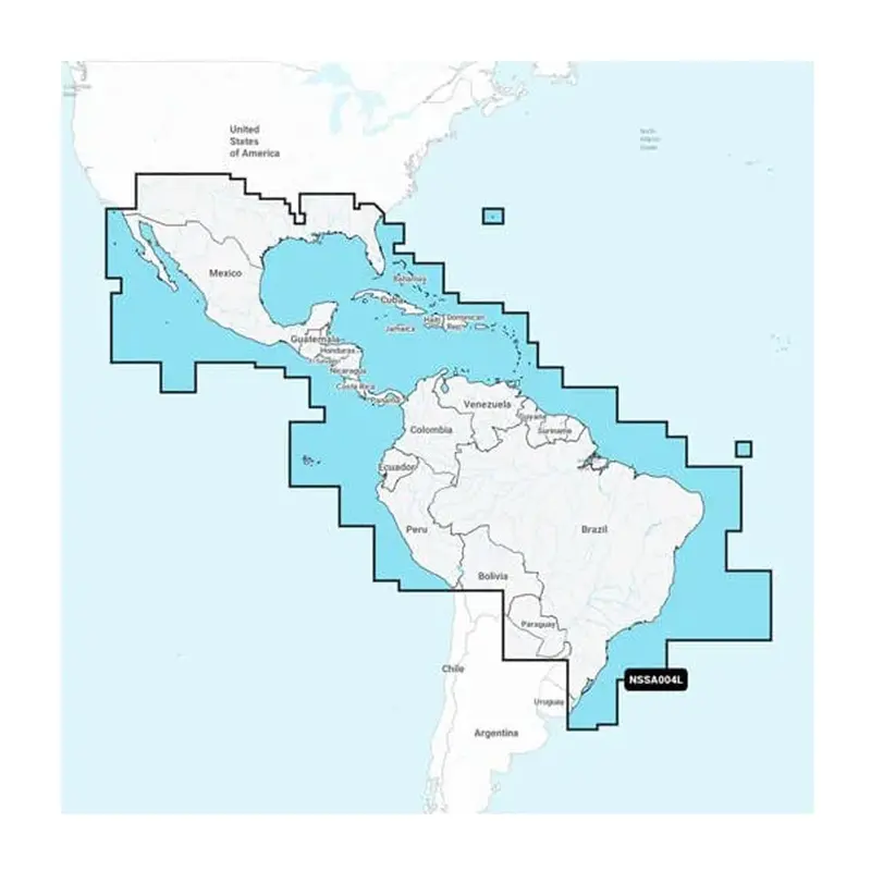 Garmin Navionics+ Marine Chart: Mexico, Caribbean & Brazil – Nssa004L – 010-C1285-20 1