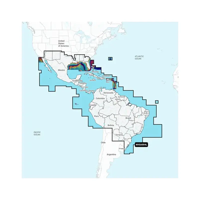 Garmin Navionics Vision+ Chartplotter Card: Mexico, Caribbean & Brazil (Coastal + Inland) 1