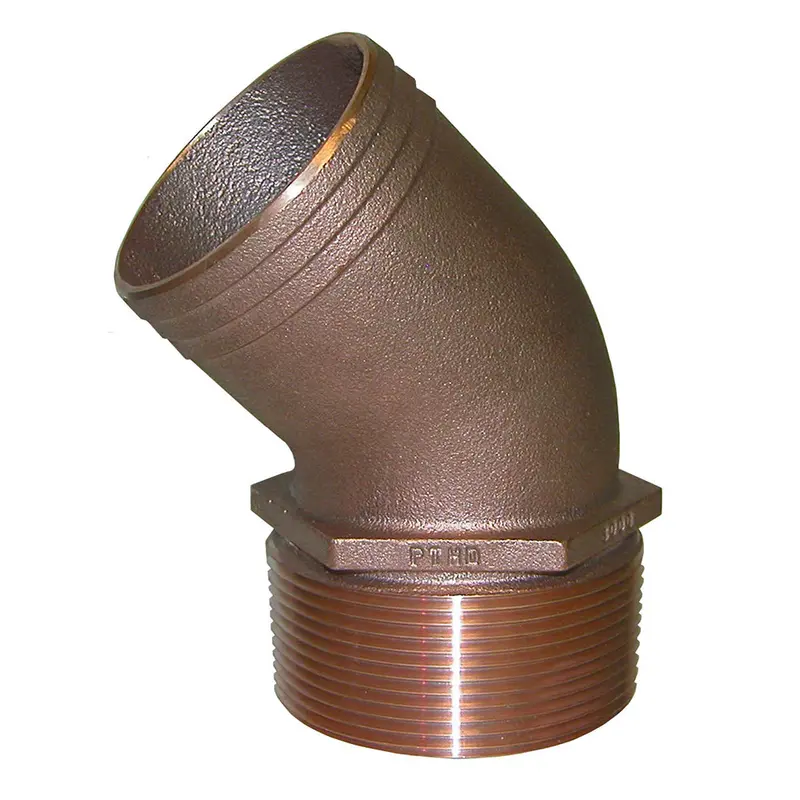 Groco 1-1/4-Inch Npt Bronze 45° Pipe-To-Hose Adapter (Pthd-1250) 1