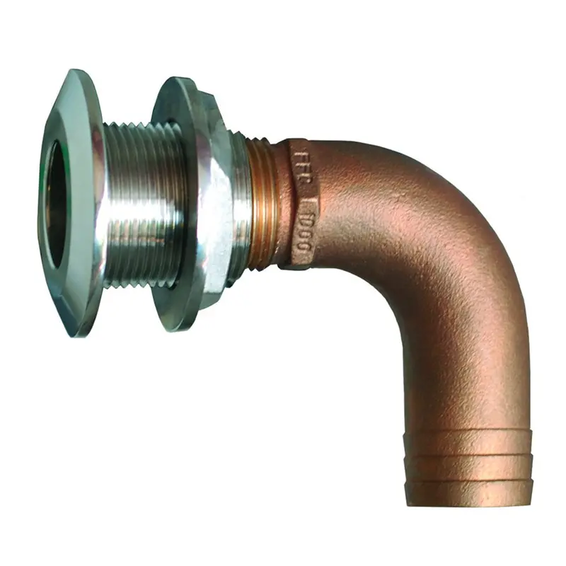 Groco 1-Inch 90-Degree Stainless Steel Thru-Hull Hose Fitting (Hthc-1000-S) 1