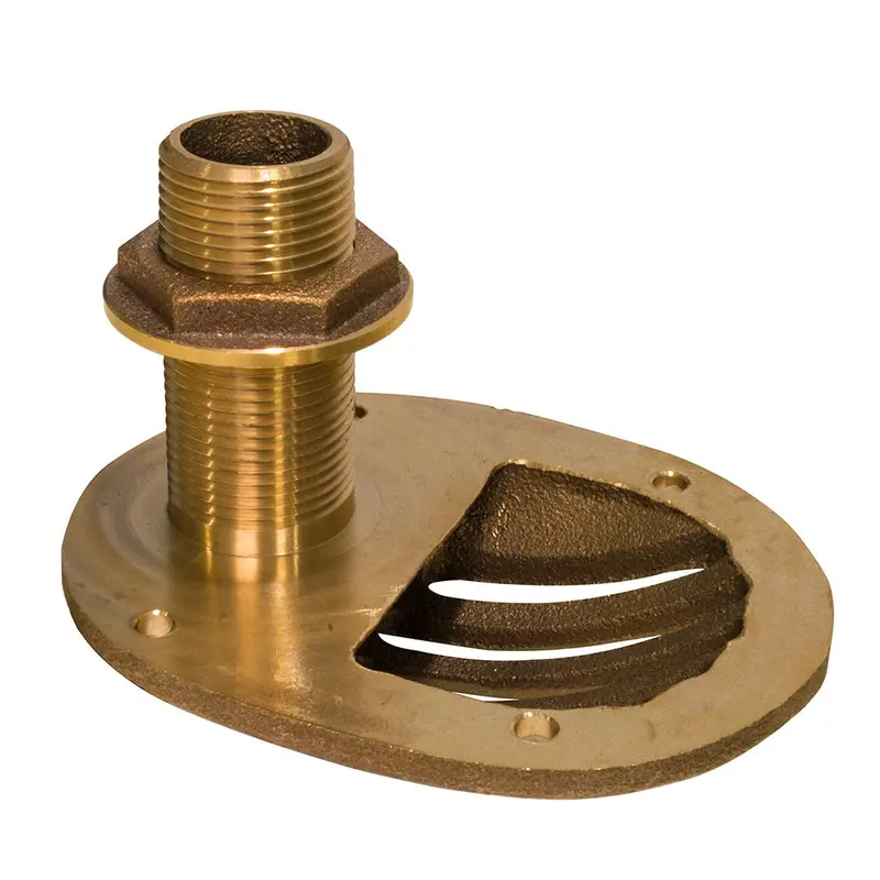 Groco 2.5-Inch Bronze Combo Scoop Through-Hull Fitting With Nut, Sth-2500-W 1