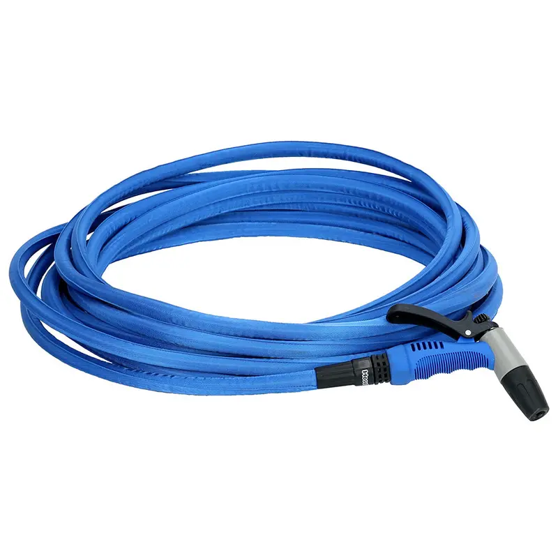 Hosecoil Hf50K – 50-Foot Blue Flexible Drinking Water Hose Kit With Rubber-Tip Nozzle 1